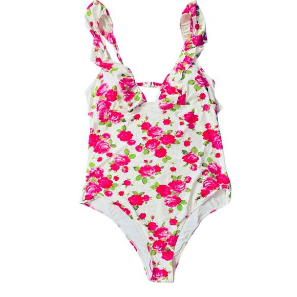 Bersey Johnson One Piece Ruffle Floral Swimsuit Padded
Love Always Size XL NWT - Picture 3 of 10